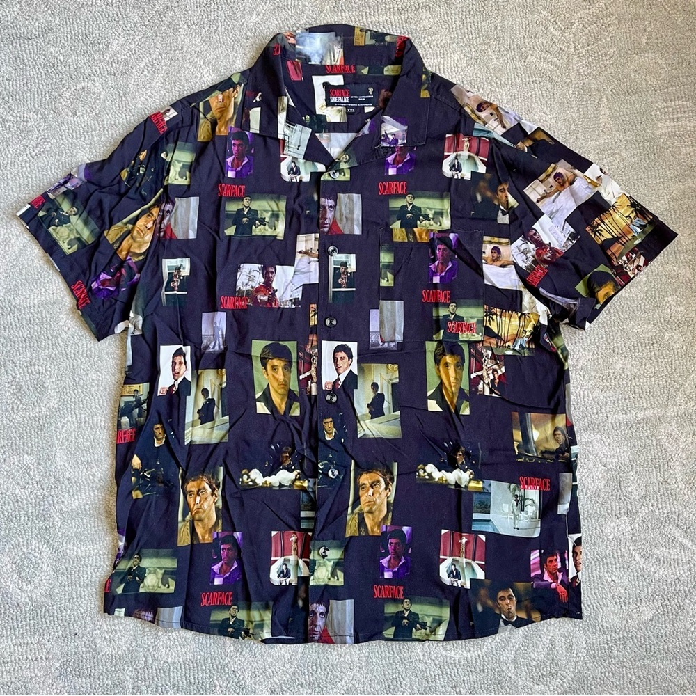 Scarface Shoe Palace Limited Edition Allover Print Button Down Short Sleeve